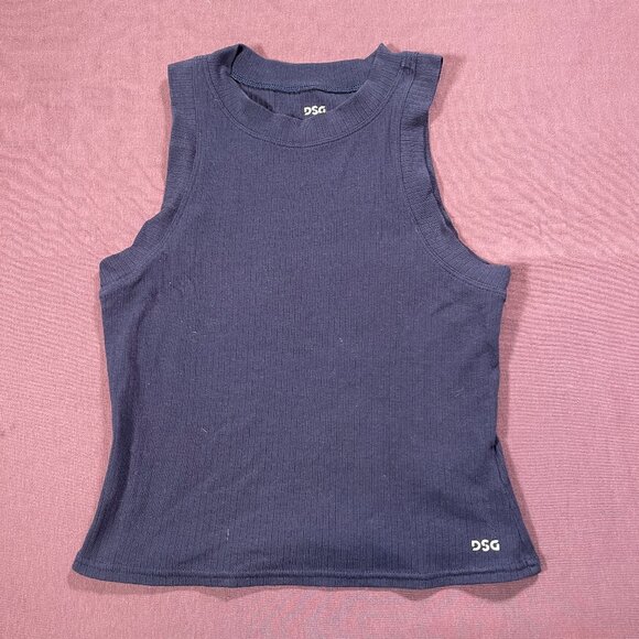 DSG Navy Ribbed tank top -  size Medium - Picture 1 of 3